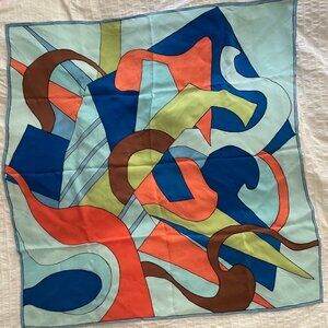 Vintage French Silk Scarf